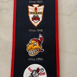 Cleveland Indians Vintage Wool Logo Banner (Like New)
