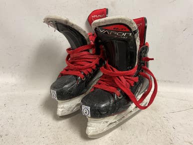 Used Bauer Vapor 3x Pro Junior Hockey Skate White Black Red Junior 02 11855-s000205810