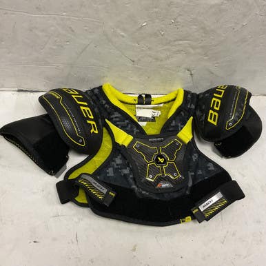 Used Bauer Supreme Mach Youth Shoulder Pads Black And Yellow Lg 11855-s000205716