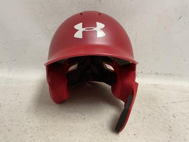 Used Under Armour Uabh2-100 Batting Helmet W Jaw Guard Red One Size 11855-s000205909