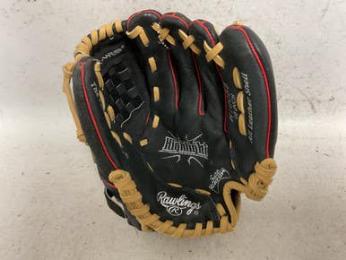 Used Rawlings Highlight Series H100bb Baseball Glove Rh Throw Black 10" 11855-s000205887