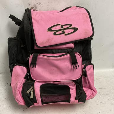 Used Boombah Superpack Bb Sb Player Backpack Black And Pink 11855-s000205788