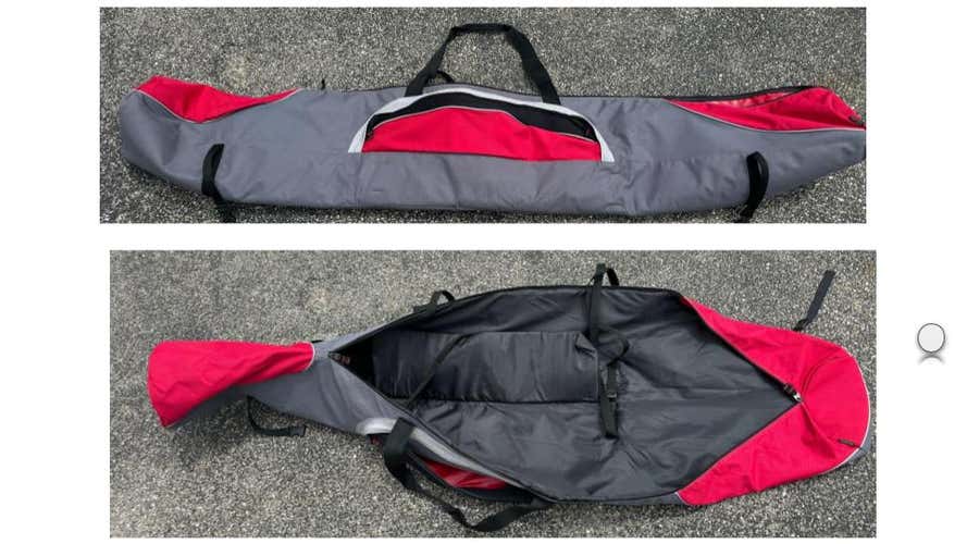 EUC Ski Travel Bag - High Sierra Padded Travel Bag | Red & Grey | fits 185cm