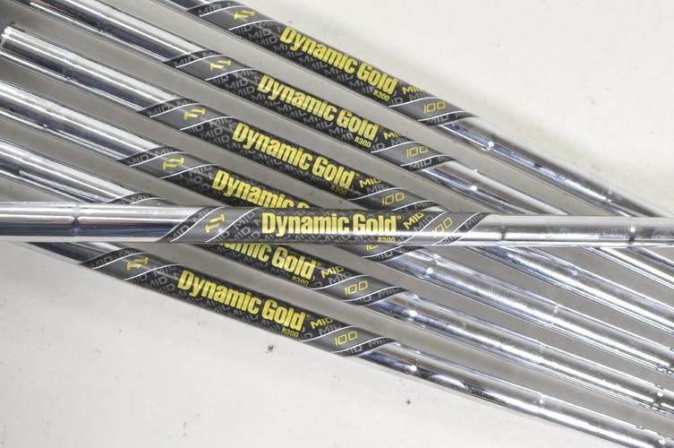 True Temper Dynamic Gold Mid R300 Regular 100g 7pc Iron Shaft Set .355 #220693