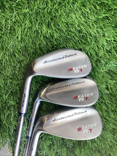 Heater B7 Lefthanded LH Wedge Set 52*-GW, 56*-SW, 60*-LW With Steel Shafts 36.5