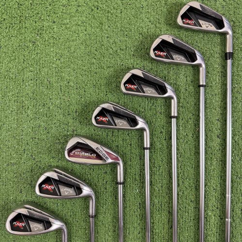 READ Callaway Razr X NG Iron Set 4-9 AW Steel Uniflex Shafts