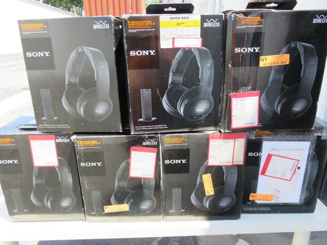 Sony Wireless Headphones MDR RF985RK Black * LOT OF 7 * For Parts *