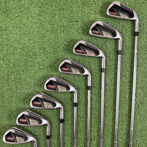 Callaway Razr X Iron Set 4-PW AW Uniflex Steel Shafts Right Handed