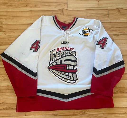Burnaby Express White Size 56 Men's Jersey