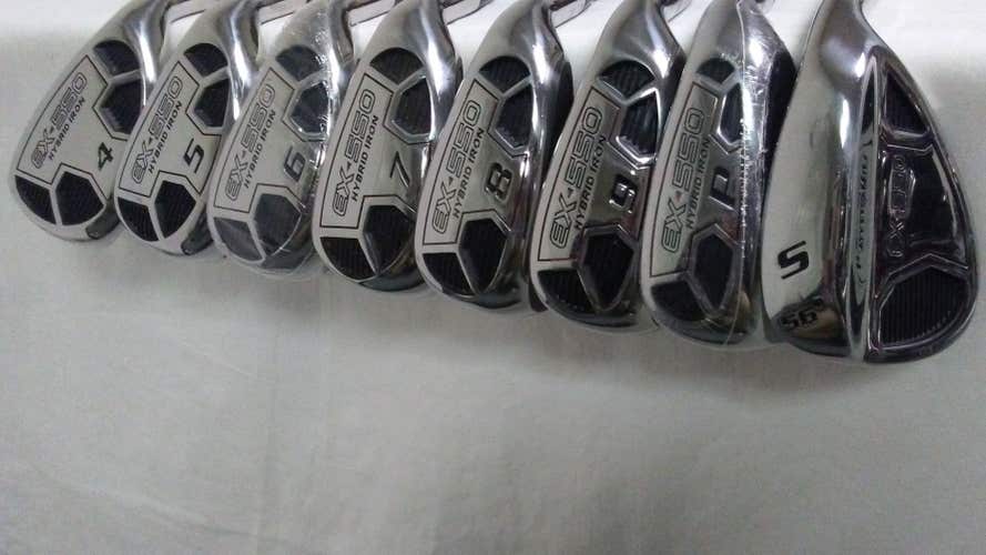 Powerbilt EX-550 Hybrid/Irons Set 4-PW+SW (Graphite, REGULAR) Golf Clubs