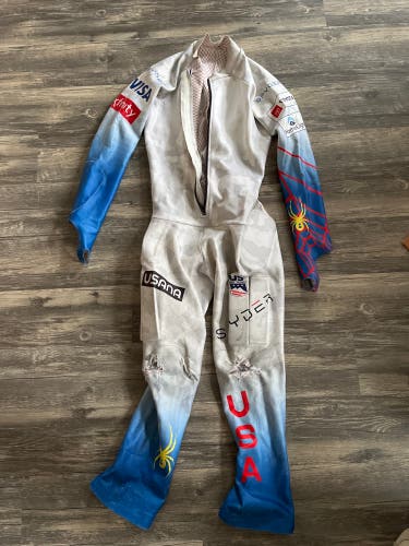 Men's Large Spyder U.S. Ski Team Ski Suit (Used) FIS Legal