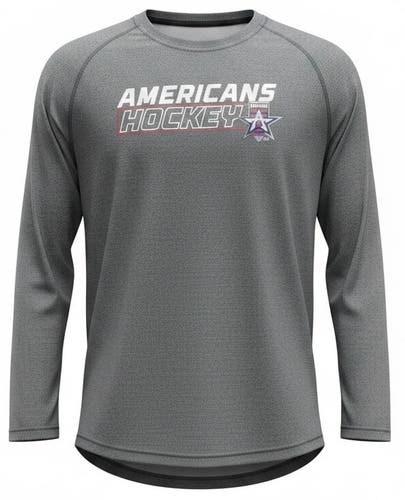 Allen Americans Pro Return Gray Loogaroo Long-Sleeve Shirt (New) 8049
