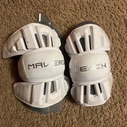 Maverik Lacrosse Elbow Pads - White - Small - Used