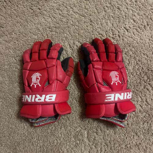 Brine Lacrosse Gloves - Red/White - Medium - Used