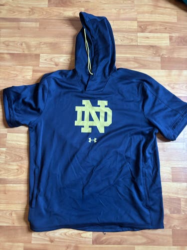 Notre Dame Lacrosse Blue XL Men's Under Armour Pre Game Jersey (New)