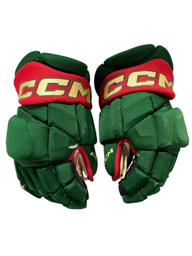 CCM JetSpeed FT1 Pro Stock Hockey Gloves 14” Green WILD 2000
