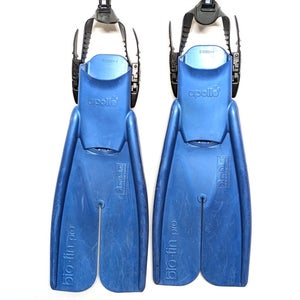 Blue Apollo Bio-Fin Pro Adjustable Scuba Diving Split Fins Small 7-8 Flippers