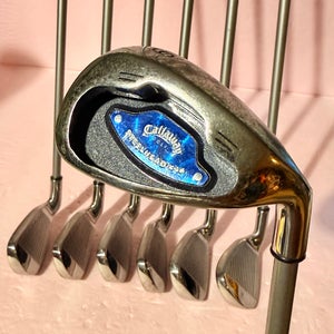 Men's 2016 Callaway X-16 Right Handed Iron Set Regular Flex Graphite Shaft 7 Pieces (Used)