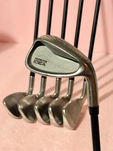 Men's Adams Idea Right Handed Iron Set Regular Flex Graphite Shaft 6 Pieces (Used)
