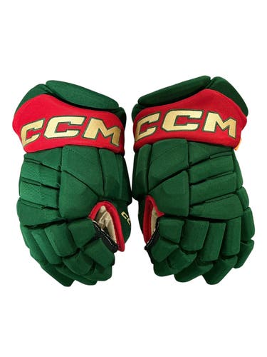CCM JetSpeed FT1 Pro Stock Hockey Gloves 13” Green WILD 2002