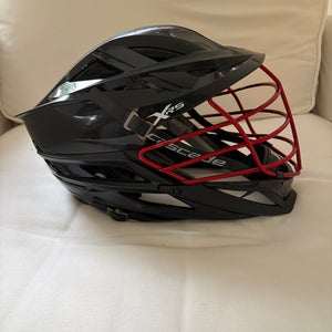 Rutgers Cascade XRS Helmet - all black with red facemask (Retail: $375)