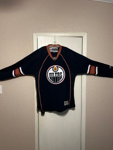 Blue Edmonton Oilers XL Adult Unisex Reebok Jersey (Used)