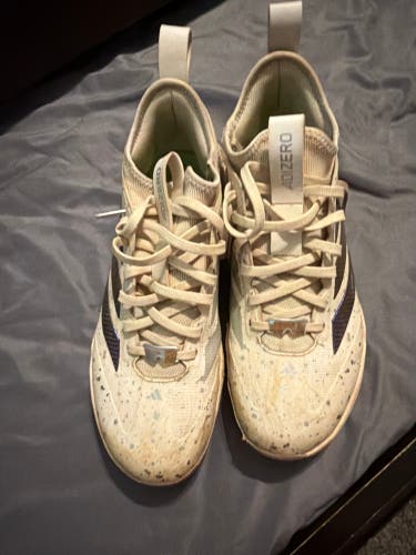 White Men's Size M 9.0 (W 10.0) Adidas Metal (Used)