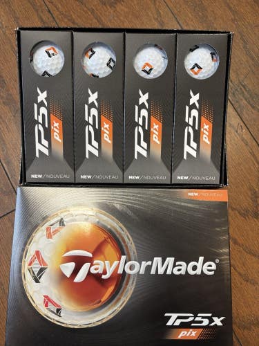 2 Dozen New Taylor Made TP 5X Pix Golf Balls 2026