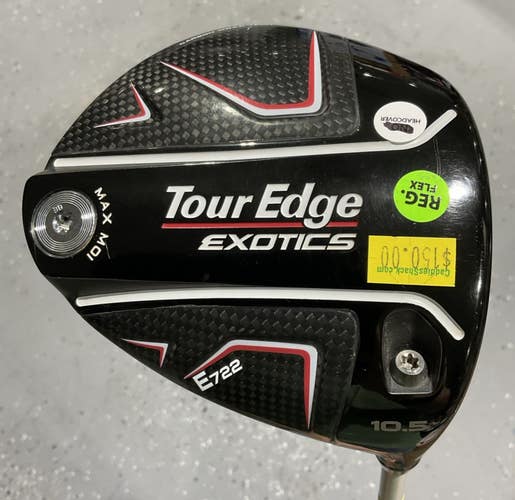 Tour Edge EXOTICS E722 10.5 Driver 45" FUJIKURA AIRSPEEDER 40 Regular Flex USED