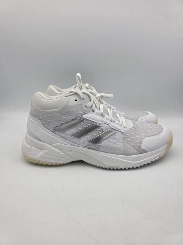 New Adidas Crazyflight 6 Mid White Silver HP7030 Volleyball Womens Size 8.5