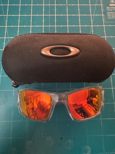 Custom Oakley Fuel Cell Men’s Sunglasses - Polished Clear/Iridium Polarized