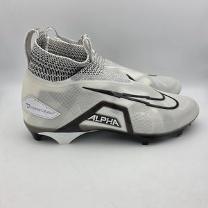 Nike Alpha Menace Elite 3 White Black Football Cleats CT6648-100 Mens Size 14