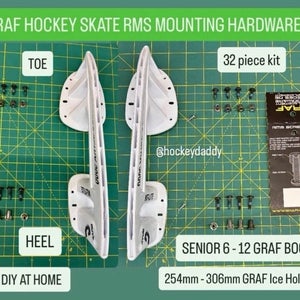Graf Ice Hockey Skates RMS DIY [ SENIOR 6 - 12 | 32 Pcs ] Rapid Mounting System hardware only