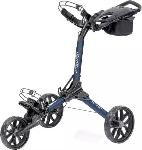 Bag Boy Nitron Auto-Open Push Cart – Black/Navy – Excellent Condition
 (Used)
