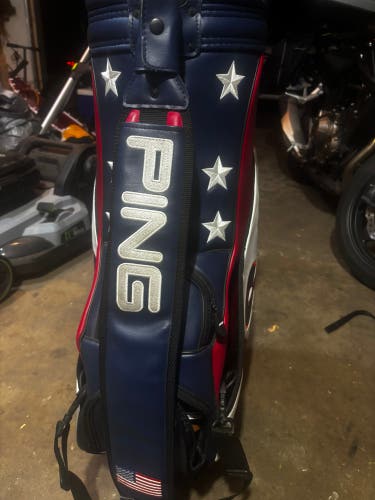 Ping Tour Staff Bag red white and blue USA edition