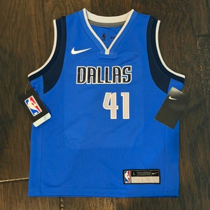 Dirk Nowitzki Dallas mavericks jersey Nike nba kids youth large nwt blue home