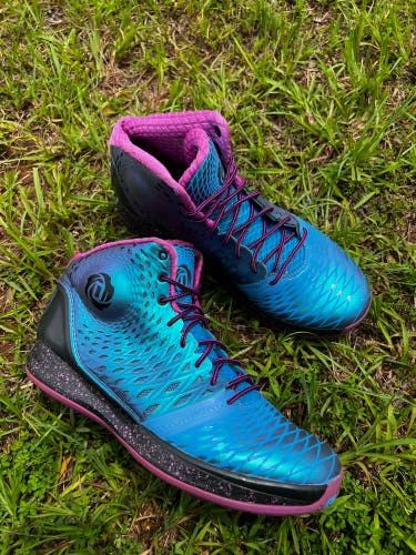 CLEAN Adidas size 8.5 Mens D. Rose 3.5 Joy Blue South Beach shoes