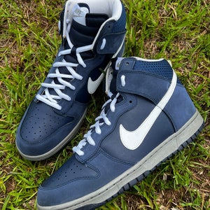 CLEAN Nike size 12 Dunk High Midnight Navy Blue 2012 shoes