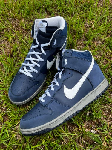 CLEAN Nike size 12 Dunk High Midnight Navy Blue 2012 shoes