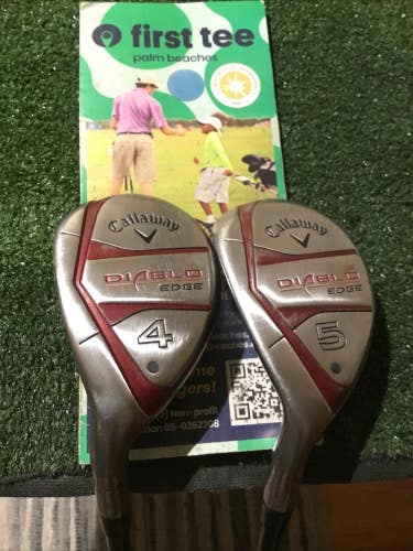 Callaway Left Handed Diablo Edge Hybrids Set (4H & 5H) Regular 60g Graphite