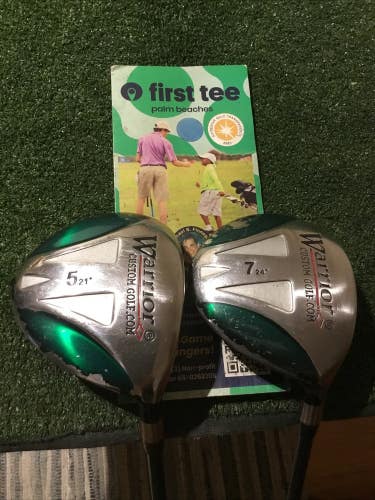 Warrior Custom Golf Woods Set (5W & 7W) Long Drive Graphite Shafts