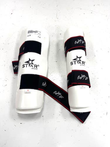 Used Star Sports Martial Arts Shin Pads White Md 11860-c000310921