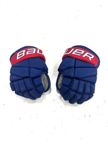 Used Bauer Rochester Americans Junior Gloves Navy Blue 10" 11860-c000310918