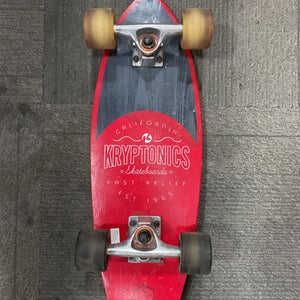 Used Kryptonics Red Cruiser Board Complete Skateboard Red Long 11614-s000238806