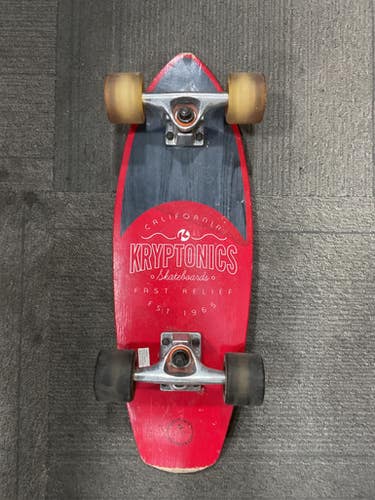 Used Kryptonics Red Cruiser Board Complete Skateboard Red Long 11614-s000238806
