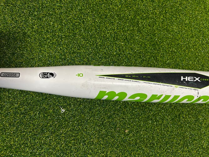 2015 Marucci Hex Composite USSSA Certified Bat (-10) 20 oz 30" (Used)