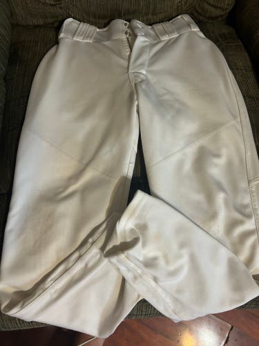 White Unisex Small Youth Alleson Game Pants (Used)