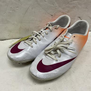 Used Nike Mercurial Victory 553633-168 Soccer Cleats Orange And White Senior 9.5 11855-s000205926