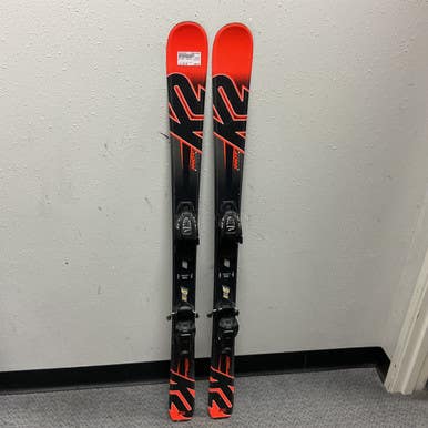 Used K2 INDY Boys DH Ski/Binding Black And Orange 124 cm 11855-S000205410
