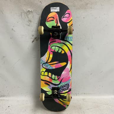 Used Santa Cruz HAND PSEUDO EVERSLICK Complete Skateboard Black 8 3/4" 11855-S000205425